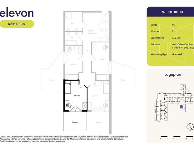 Möbliertes WG-Zimmer in zentraler Lage für Studenten und Azubis - Photo 1