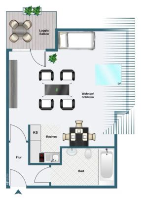 Hübsches Einraum- Appartement mit EBK in Kirchhörde - Foto 1