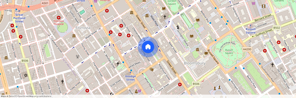 Ridgmount Gardens, Bloomsbury, WC1E, Central London