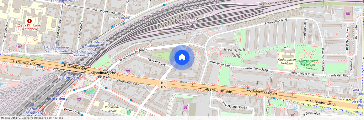 Rosenfelder Str. 22, 10315 Berlin OT Friedrichsfelde, Zur Karte
