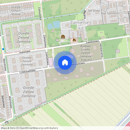 Czekoladowa, Zakłady Zamienie, Lesznowola, piaseczyński, mazowieckie