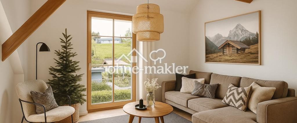 Helle Dachgeschosswohnung mit großzügigem Balkon in Scheidegg - Foto 1