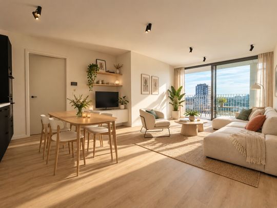 Instapklaar, energiezuinig appt met zonnig terras (18 m²) en panoramisch uitzicht ! - Foto 1