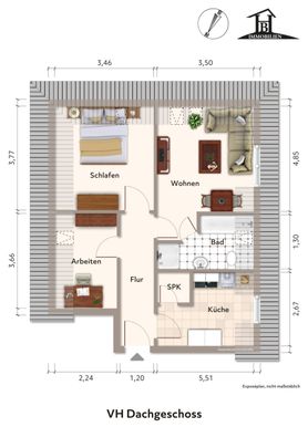 Gemütliche 3-Zimmer-Dachgeschoss-Wohnung in zentraler Lage! - Photo 1