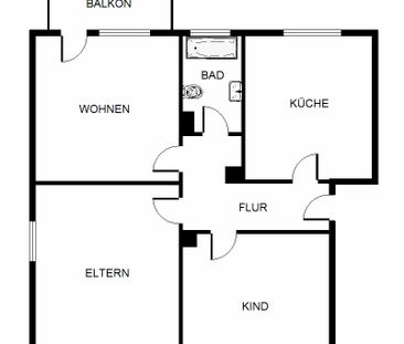 3-Zimmer-Wohnung in Gelsenkirchen Scholven - Foto 1