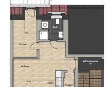 Perfekt für Singles - kleine DG-Wohnung mit Balkon und Fassadenvollwärmeschutz - Foto 1