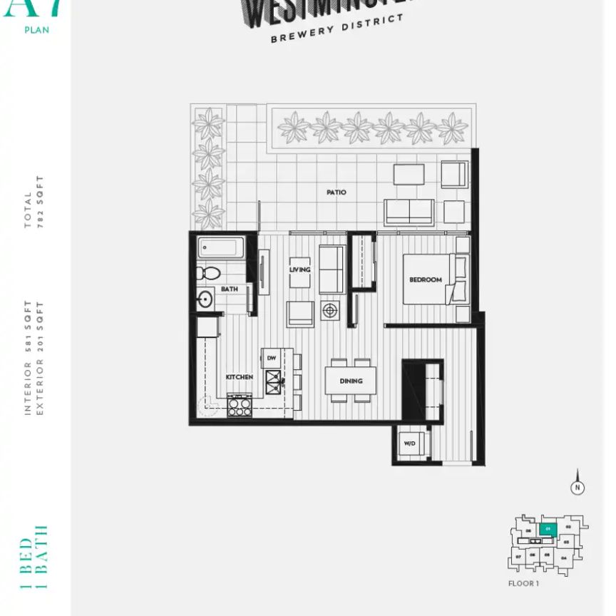 The Westminster — 1 Bed + 1 Bath - A7 - Photo 1