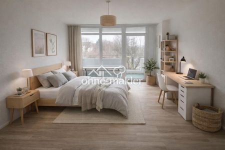 Lichtdurchflutete 1 Zi Whg mit sonnigem Balkon und neuer Einbauküche/Fenster - Photo 2