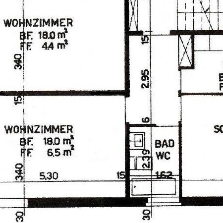2 Zimmer, 50 m², 1. Stock - Foto 3