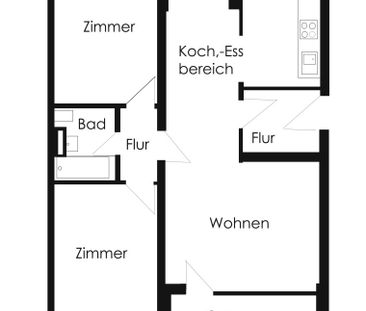 Komplett sanierte 3-Zimmer-Wohnung mit überdachtem Balkon in Taufki... - Photo 4