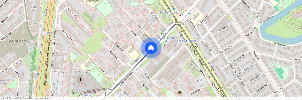 mazowieckie, Warszawa, Mokotów, Stegny, Świętego, Bonifacego