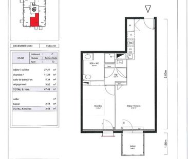 Location Appartement 2 pièces 47m² BLAGNAC 31700 - Photo 6