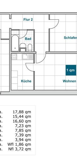 Große 3 Raumwohnung mit Balkon! - Foto 2