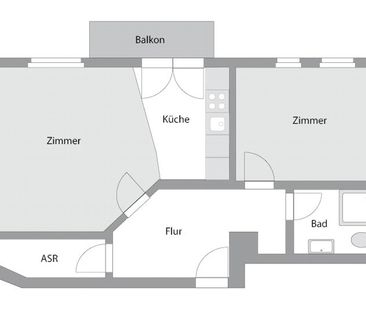 Mit Balkon nahe der Pauluskirche! Hübsche 2-Raum-Wohnung mit prakti... - Foto 1