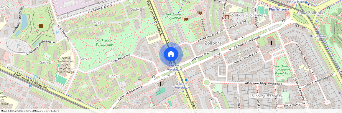 ul. ks. Jerzego Popiełuszki, Sady Żoliborskie, Żoliborz, Warszawa, mazowieckie