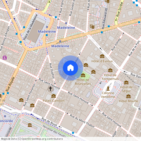 rue St Honoré entre rue Saint-Florentin et rue Cambon 75001 Paris (1er arrondissement)