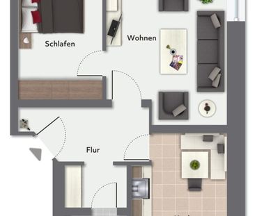 Wohnung in toller Lage mit großem Balkon - Photo 3