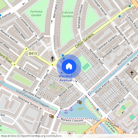 Warwick Avenue, Little Venice, London, W9 2PT, United Kingdom