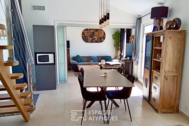 Appartement meublé avec terrasse et garage – dernier étage en centre-ville - Photo 1