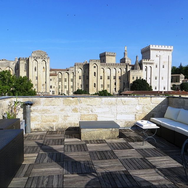 AVIGNON INTRA MUROS: Terrasse avec vue unique sur le Palais des Papes et Avignon. - Photo 1