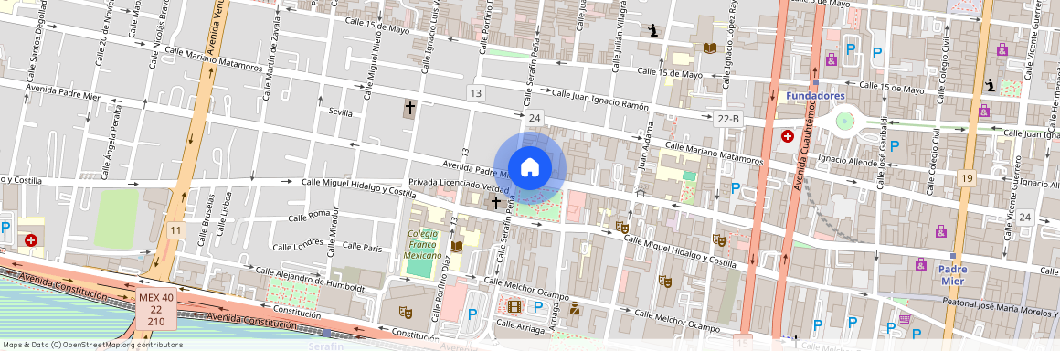Padre Mier 653, Centro, 64000 Monterrey, N.L. #653, Colonia Monterrey Centro, C.P. 64000, Nuevo León
