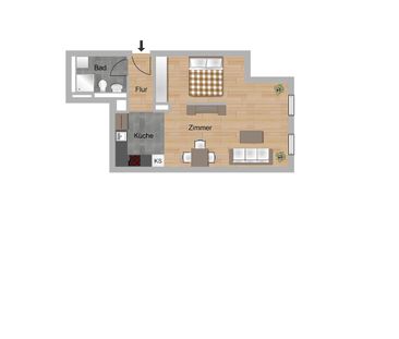 Erstbezug: 1-Zimmer-Apartment im Schönhofviertel! - Photo 3