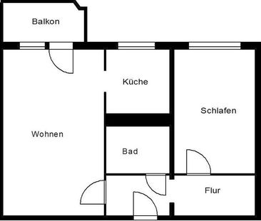 schicke 2 Raum Wohnung in ruhiger Wohnlage - Photo 1