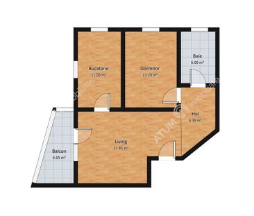 Apartament modern cu 2 camere si terasa la etajul 1 in zona Strand ... - Photo 4