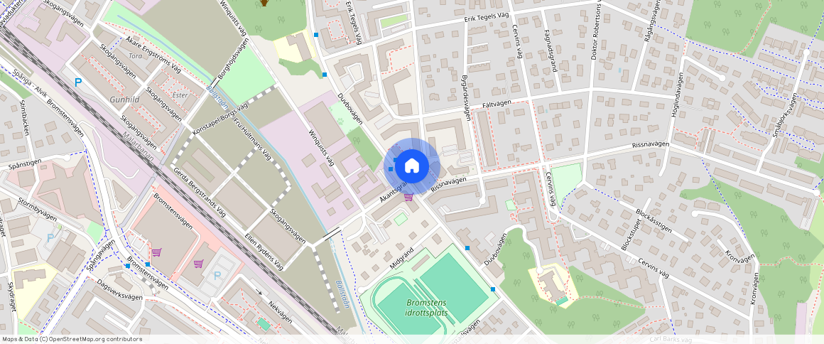 Ellen Rydéns Väg 1, Bromsten