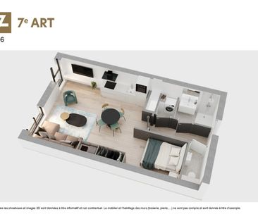 Studio - à louer - - Foto 1