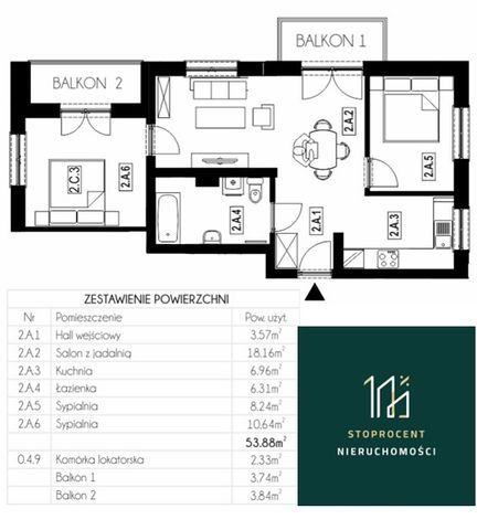 3 Pokoje! Strażacka! Zamknięte osiedle! - Zdjęcie 2