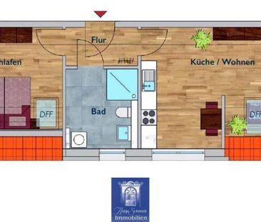 Erstbezug! Modern sanierte 2-Zimmerwohnung unterm Dach sucht perfek... - Foto 1