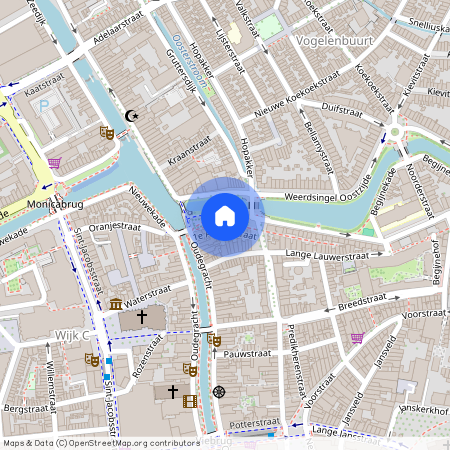 Breedstraat en Plompetorengracht en omgeving, 3512 VL, 1e Achterstraat, Utrecht