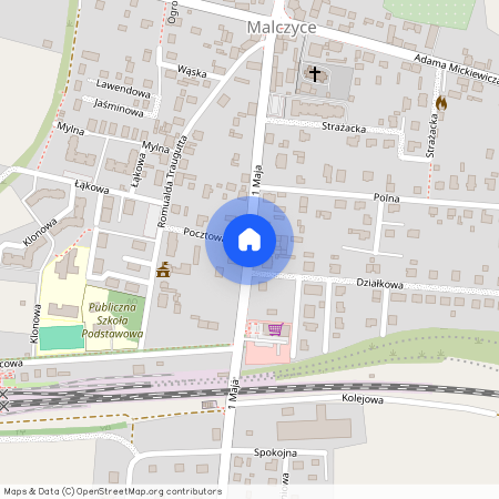 ul. 1 Maja, Malczyce, Malczyce, średzki, dolnośląskie