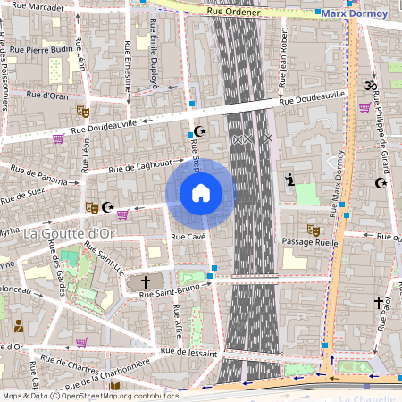 rue Stephenson et rue Myrha 75018 Paris (18e arrondissement)