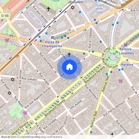 Rue descombes entre rue Guillaume Tell et Bd Gouvion-Saint-Cyr 75017 Paris (17e arrondissement)