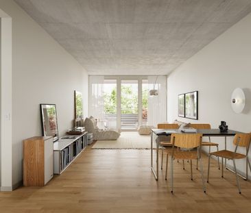 Moderne Leichtigkeit: 2.5-Zimmer-Wohnung im architektonischen Riegel - Foto 2