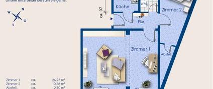 Sanierte Wohnung mit Balkon zum Innenhof - Photo 1