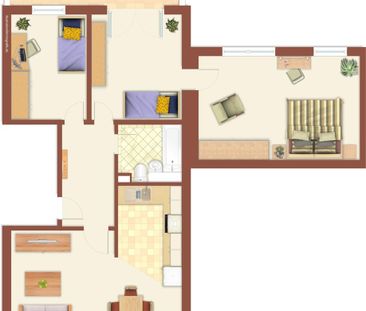 Viel Platz für Familie! 4-R.-WE m. Balkon in Weißwasser! - Photo 4