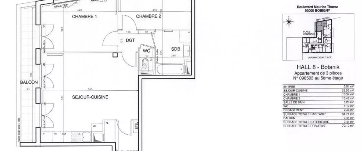 location Appartement T3 DE 64.5m² À BOBIGNY - Photo 1