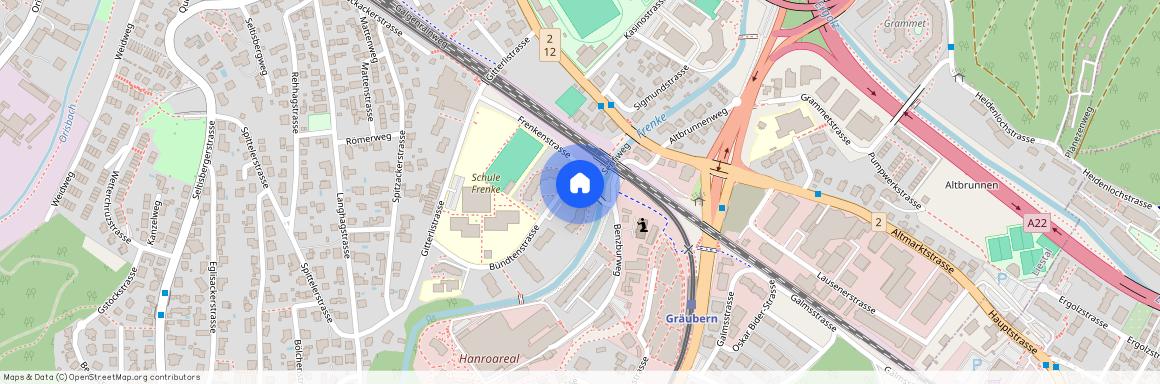 Frenkenstrasse 20, 4410 Liestal, Lageplan