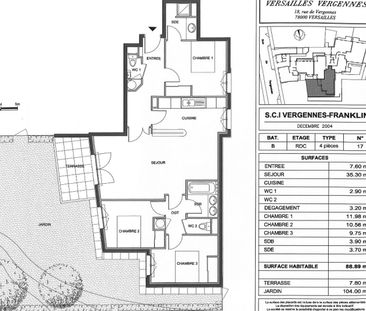 location Appartement T4 DE 88.89m² À VERSAILLES - Photo 4