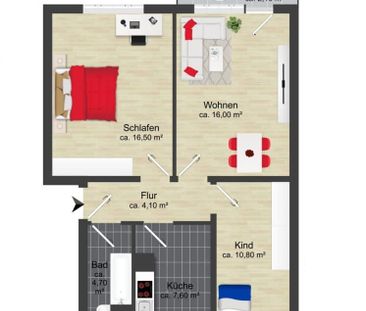 Helle 3-Zimmer-Wohnung mit Tageslichtbad und Balkon - Photo 6