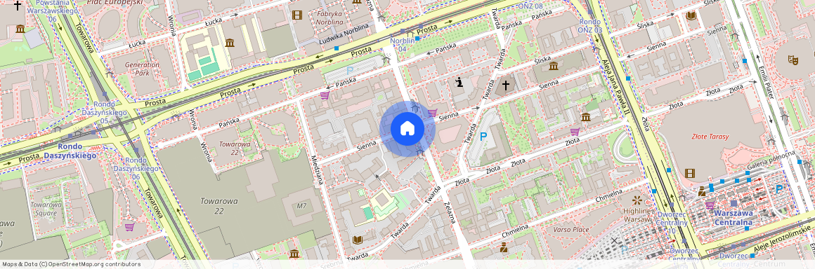 ul. Sienna, Mirów, Wola, Warszawa, mazowieckie