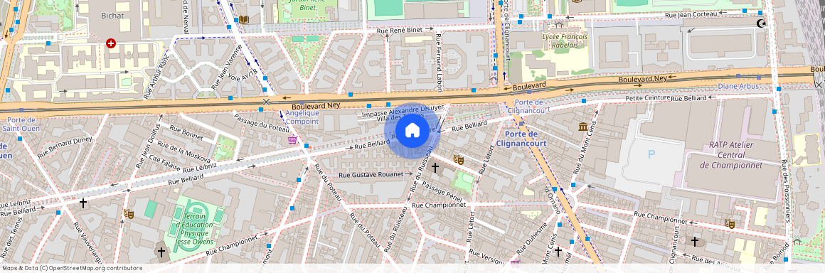 Boulevard Ornano entre Rue Championnet et Rue Belliard 75018 Paris (18e arrondissement)