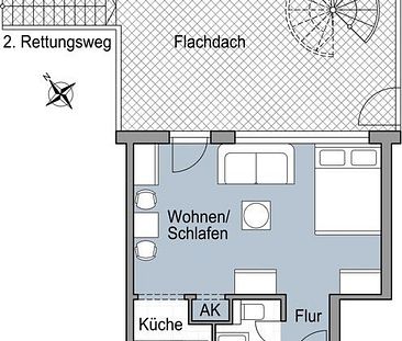 Ruhig und praktisch - 1-Wohnung in K-Mülheim - Foto 2