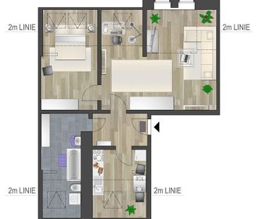 3-Raum-Wohnung - Photo 1