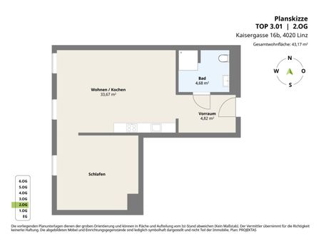 KAISERHOF 2 | 2 Zimmer-City-Wohnung mit Küche in Bestlage - ab sofort zu mieten - Photo 3
