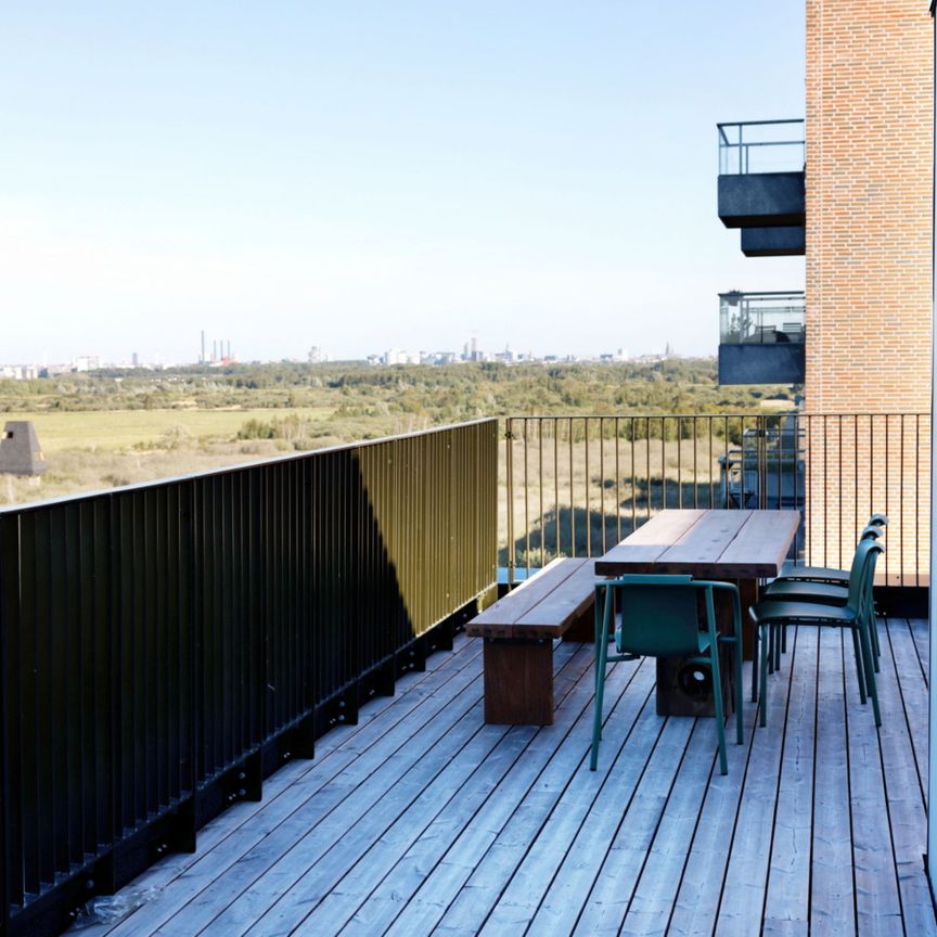 2 vær bolig i UN17 Lunden - et bofællesskab for dig over 40 år - Penthouse med åben stue og køkken-alrum - Photo 1