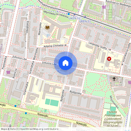 ul. Juliusza Lea, Łobzów, Krowodrza, Kraków, małopolskie